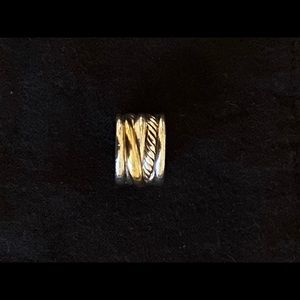 David Yurman two tone ring-size 5 1/2-silver/gold